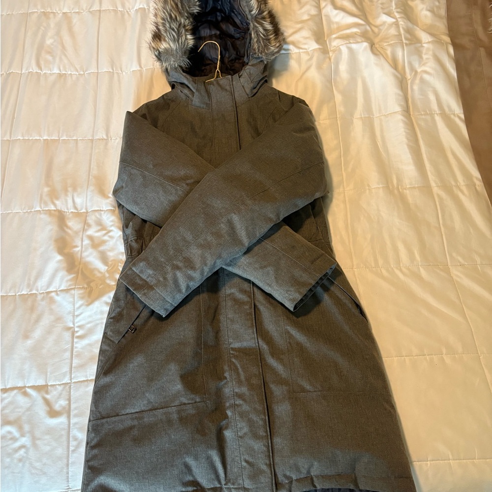 NorthFace Women's Gray Hooded Coat